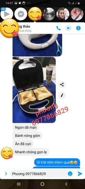 Máy nướng bánh mì kẹp OTTO⚡HÀNG LOẠI 1⚡ máy nướng OTTO 4in1 Thái Lan nhiều ngăn đa năng