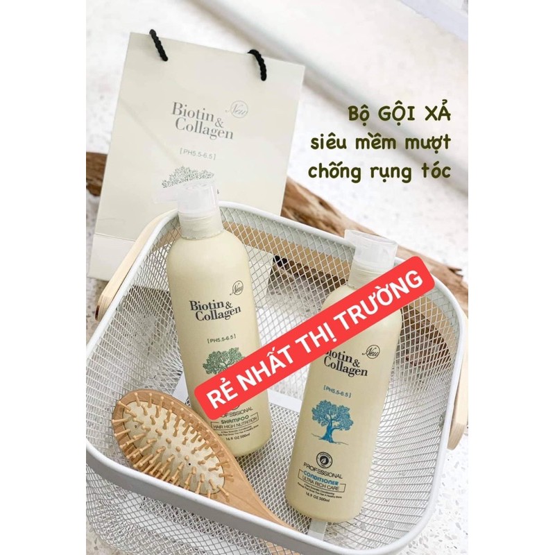 ❌FREE SHIP❌ Cặp dầu gội, dầu xả Biotin collagen trắng - phục hồi tóc hư tổn | BigBuy360 - bigbuy360.vn