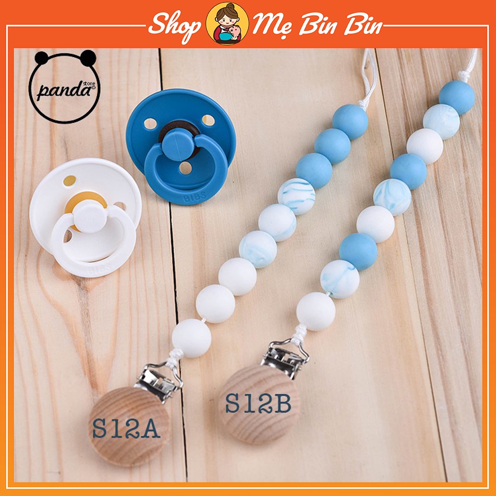Dây treo ti giả Panda làm bằng silicone (có thể dùng gặm nướu vô cùng an toàn cho bé)