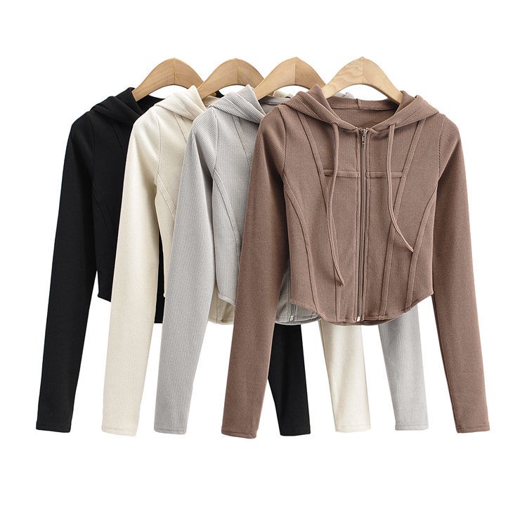Áo Khoác Hoodie Tay Dài Thoáng Khí Phong Cách Âu Mỹ Thời Trang Mùa Hè Cho Nữ 0408