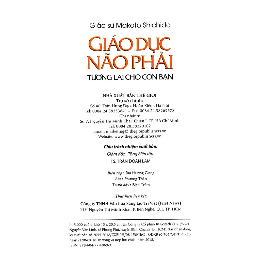 Sách - Giáo Dục Não Phải - Tương Lai Cho Con Bạn