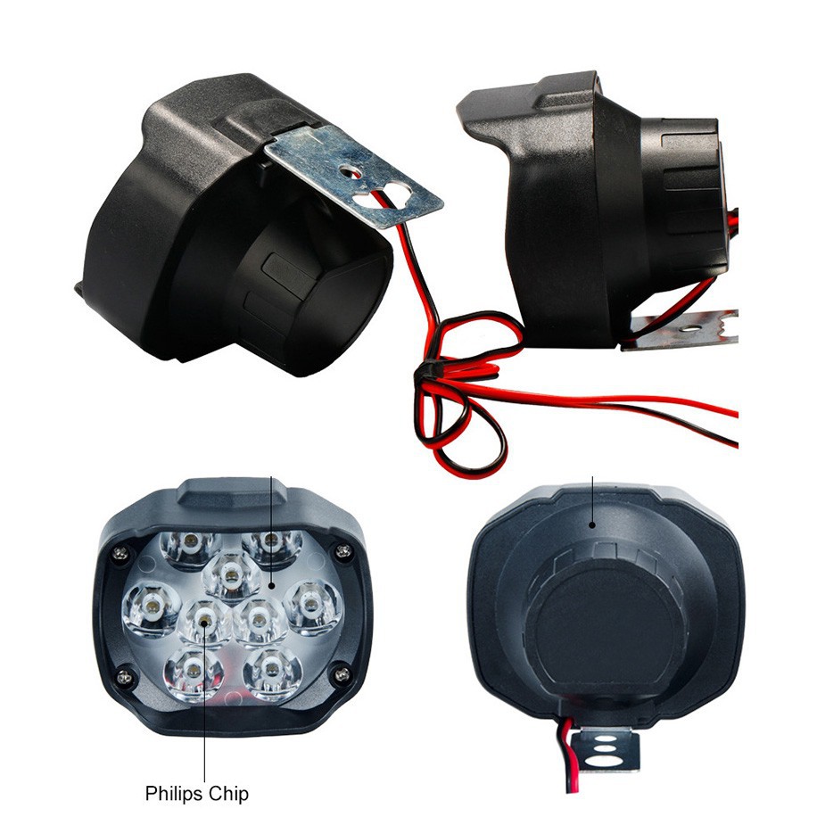 UNI-SHINE Đèn Pha Led Chuyên Dụng Cho Xe Mô Tô 30w 3000lm