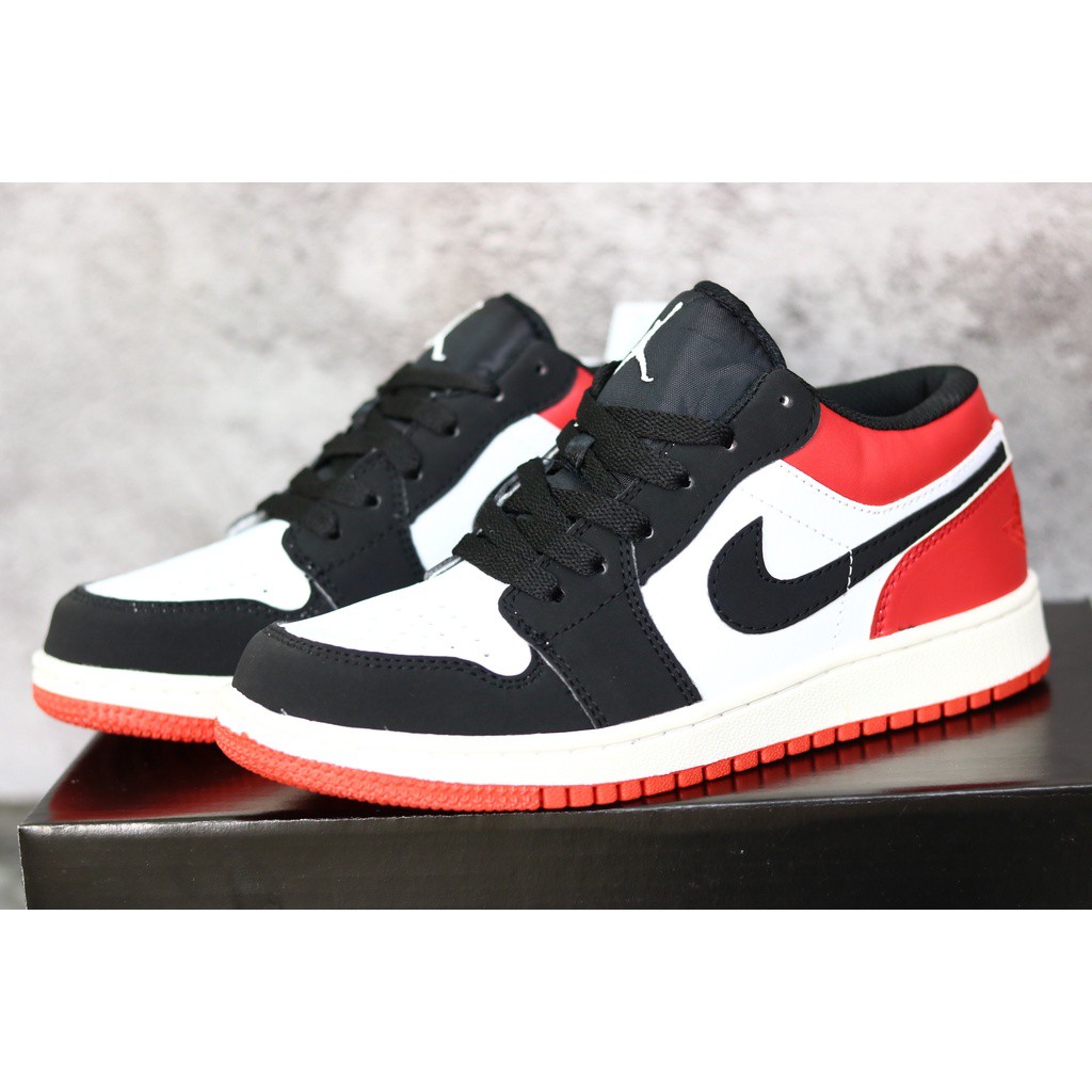 Giày sneaker jd 1 màu đỏ đen Thấp cổ nam nữ full box bill, giày giá rẻ, vietmax86 | BigBuy360 - bigbuy360.vn