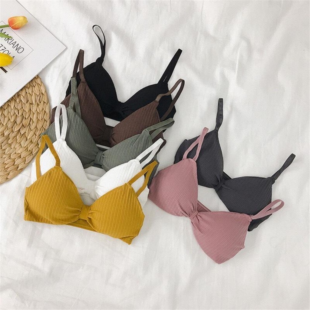 ❤️FREESHIP❤️Áo Bra Cotton Nơ Siêu Xinh