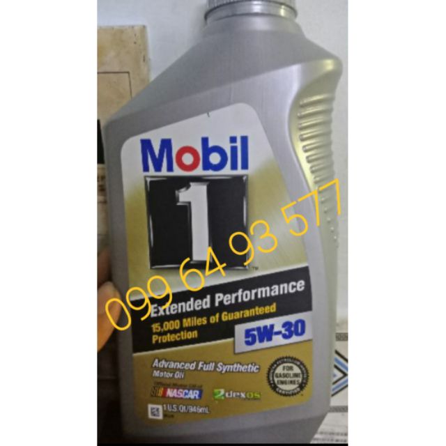 Nhớt mobil 1 5w30 Mỹ 946ml chính hãng date 2019