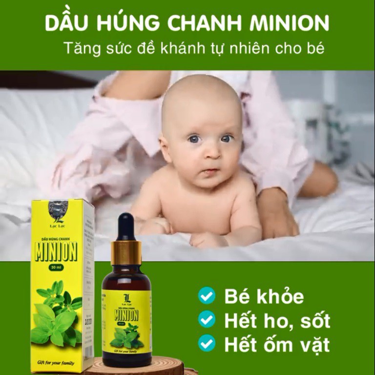 Dầu húng chanh Minion - Tinh dầu Húng chanh minion tăng đề kháng + Tặng cốc chia vạch