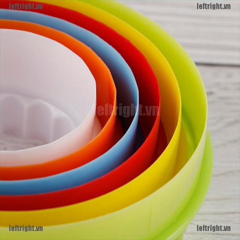 Bộ 6 Khuôn Cắt Bột Làm Bánh Bao Hình Tròn / Bông Hoa Tiện Dụng Cho Nhà Bếp