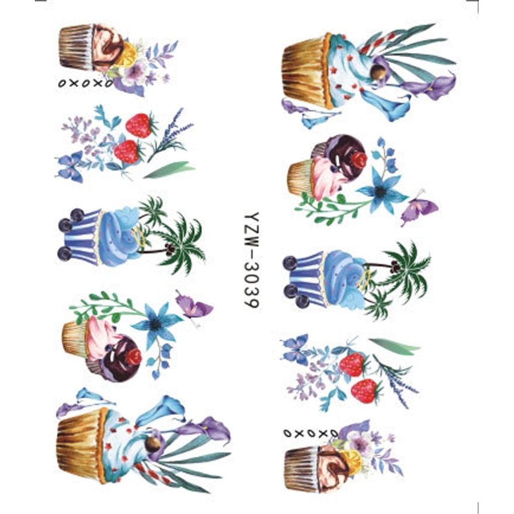 Me Móng Tay Thiết Kế Nghệ Thuật Màu Trắng|Sticker Dán Móng Họa Tiết Hoa Anh Đào 3D