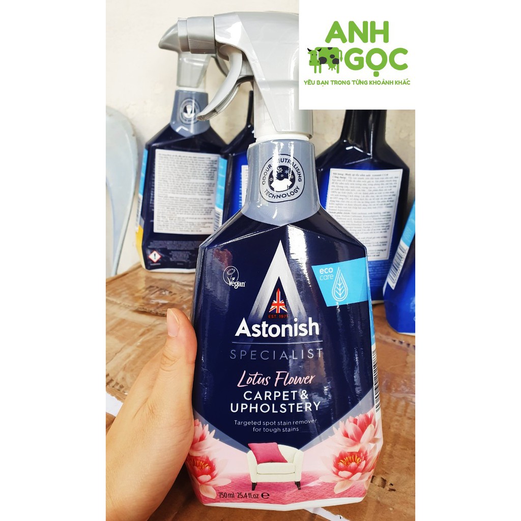 Bình xịt tẩy nỉ thảm Astonish C6720  | Tẩy rửa an toàn sinh học đa năng nhập khẩu Anh Quốc