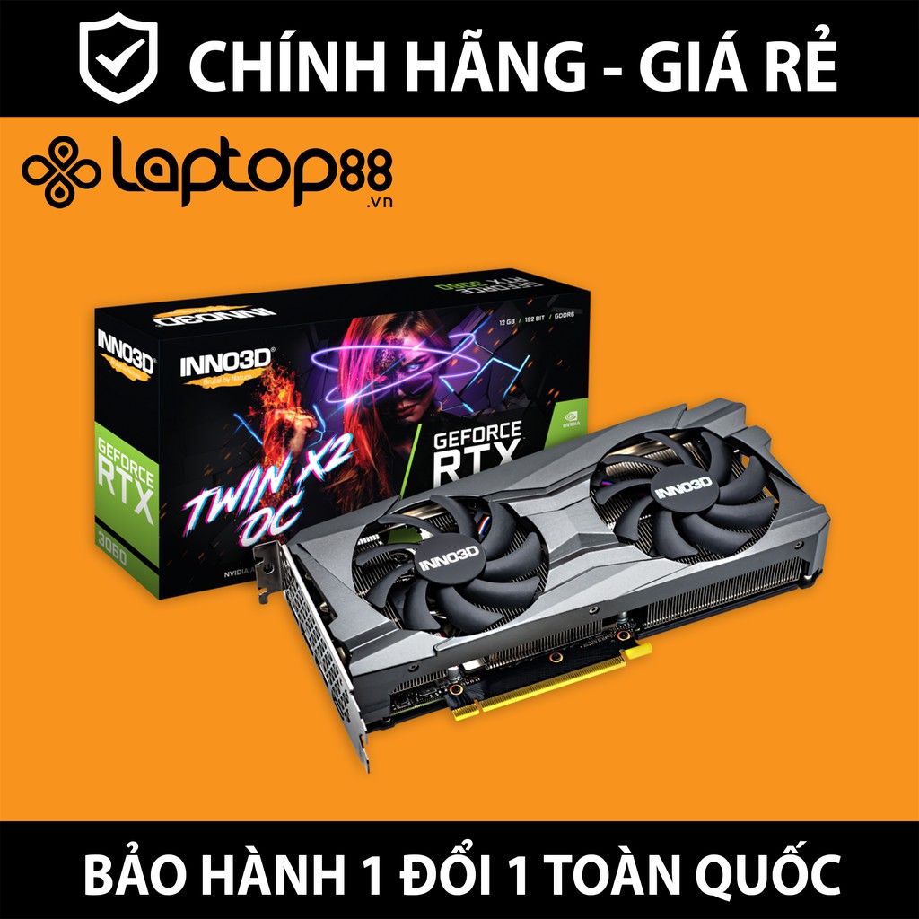 Card màn hình VGA Inno3D GeForce RTX 3060 Twin X2 OC - Hàng chính hãng - Bảo hành 36 tháng