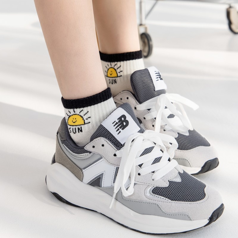 Set 10 Đôi Tất  Nữ Cotton Smile Phối HÌnh Dễ Thương