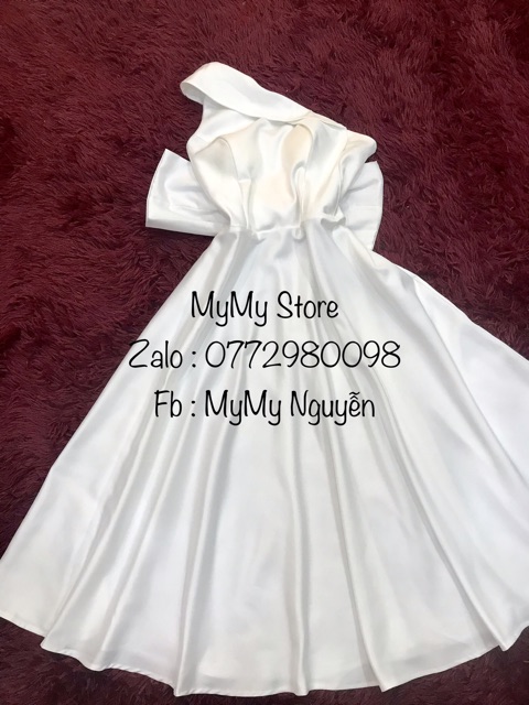 Đầm xoè lệch vai nơ lưng gợi cảm TRIPBLE T DRESS - size M/L - MS161V