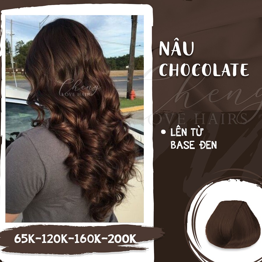 Thuốc nhuộm tóc NÂU SOCOLA - NÂU CHOCOLATE không tẩy tặng oxi trợ nhuộm | Chenglovehair, Chenglovehairs
