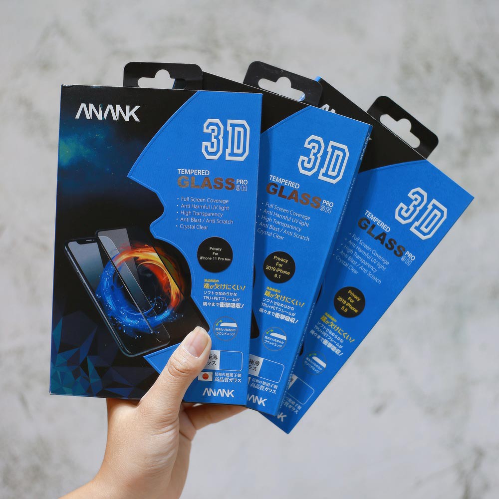Kính cường lực Full màn Chính hãng Anank Nhật bản iphone 12, 12 Pro, 12 Pro Max