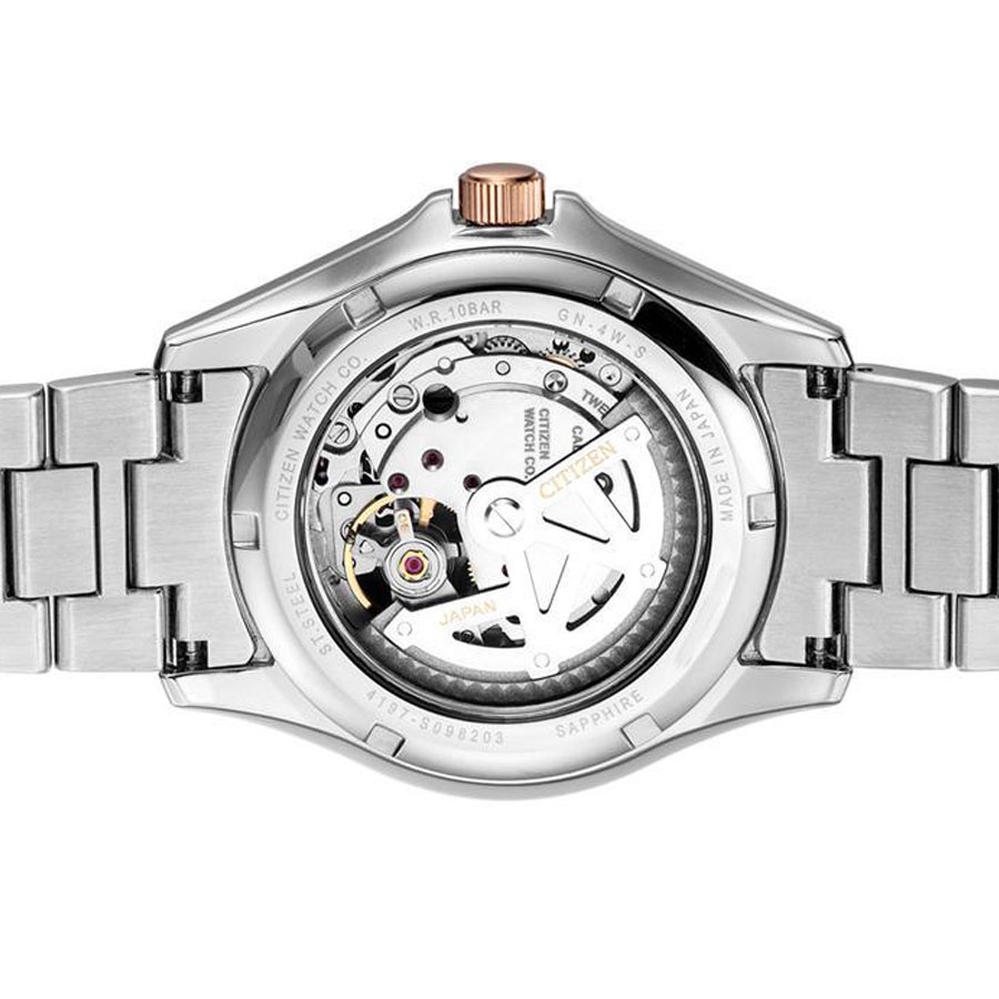 Đồng Hồ Nam Citizen Dây Thép Không Gỉ NP1014-51E - Mặt Đen