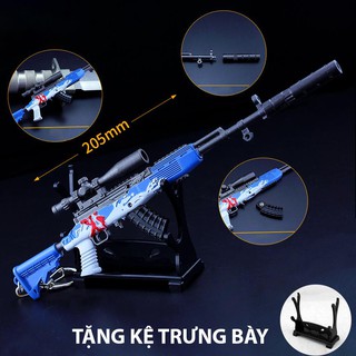 Mô hình Trưng bày Trang Trí PUBG - SKS - Skin Sóng Thần Tsunami 21cm (xanh,trắng)