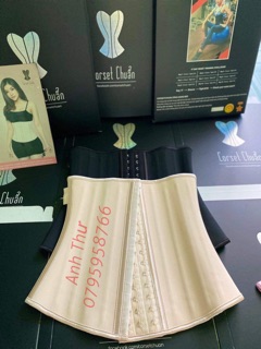 Đai nịt bụng siết eo giảm mỡ Latex Corset chuẩn Hi Lạp 25 xương thép