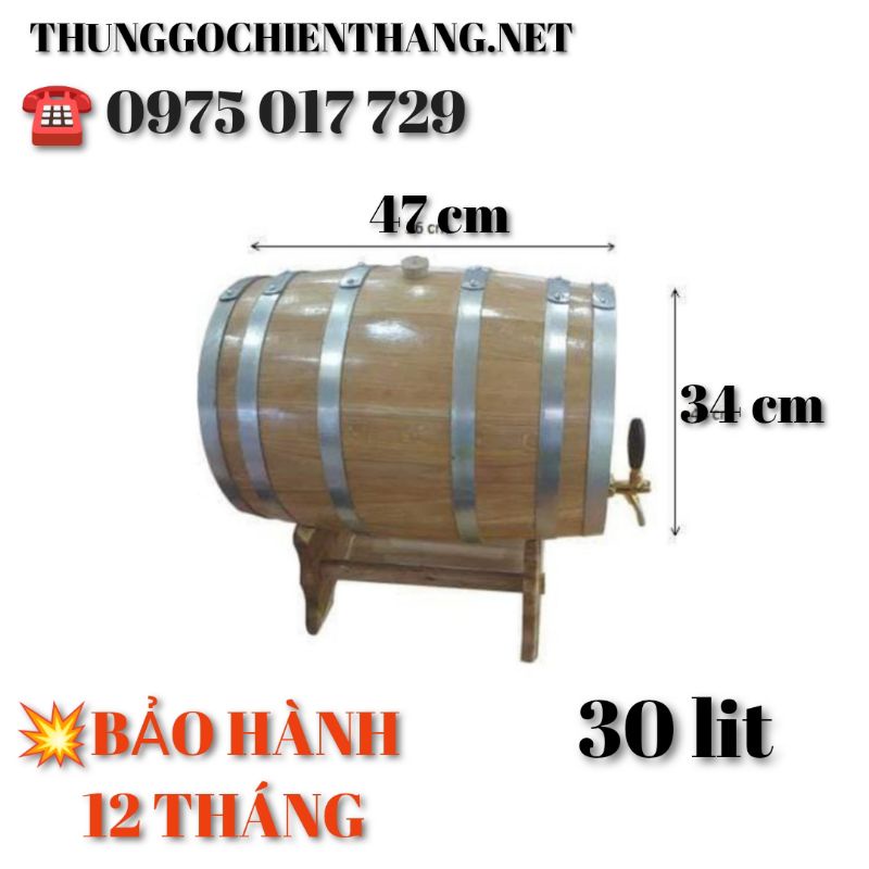 Thùng ngâm rượu gỗ sồi ⚡ 10lit -200lit ⚡ bom rượu gỗ sồi Nga cao cấp