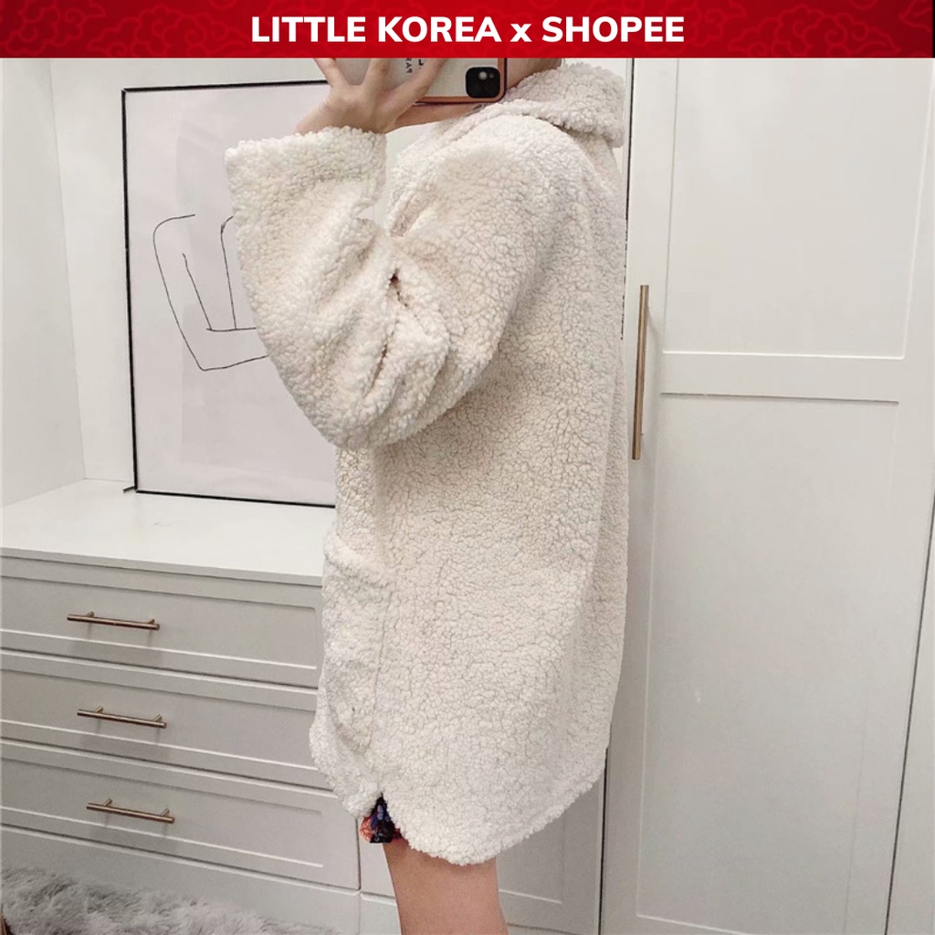 Áo Khoác Nữ Lông Cừu Dáng Suông Thời Trang Hàn Quốc Z - LITTLE KOREA