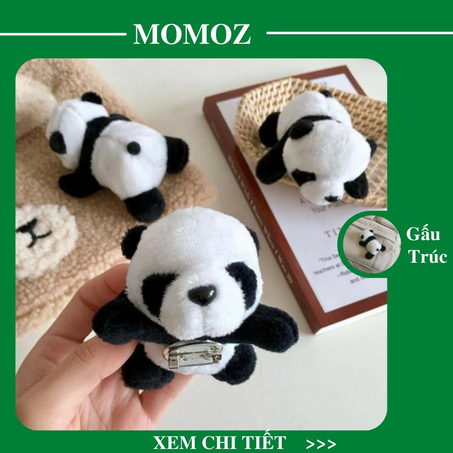 Móc thú bông gắn túi, balo gấu trúc nhỏ xinh