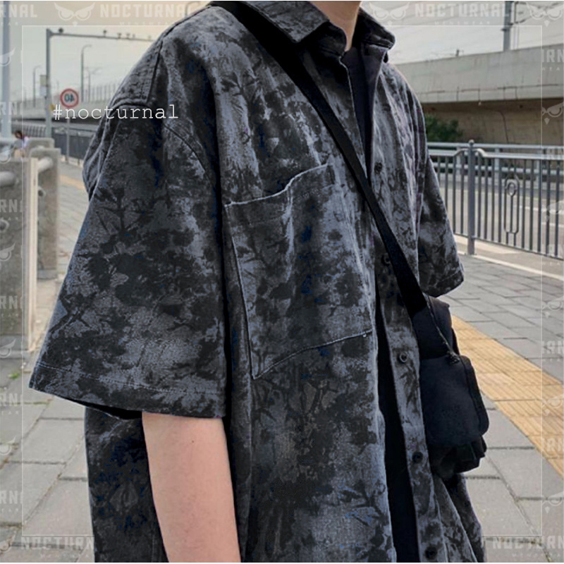 ÁO SƠ MI TAY LỠ GREYSTAINED NOCTURNAL Nam Nữ Cặp Đôi Unisex Phong Cách Dạo Phố Sài Gòn Ulzzang 2021 | BigBuy360 - bigbuy360.vn