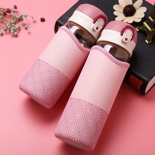 HCM - Bình thủy tinh nắp bật 500ml (kèm túi)