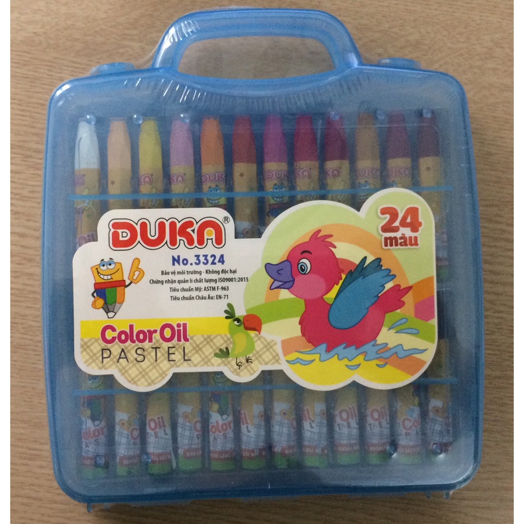 [ Màu Sáp ] Duka 24 Màu  - Color Oil Pastel - No.3324 ( Vỏ Hộp Ngẫu Nhiên 2 Màu )