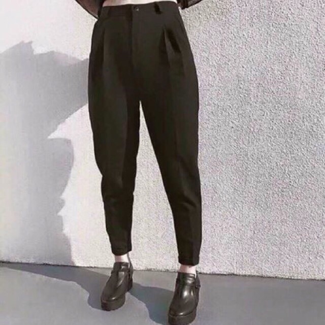 Quần baggy vải