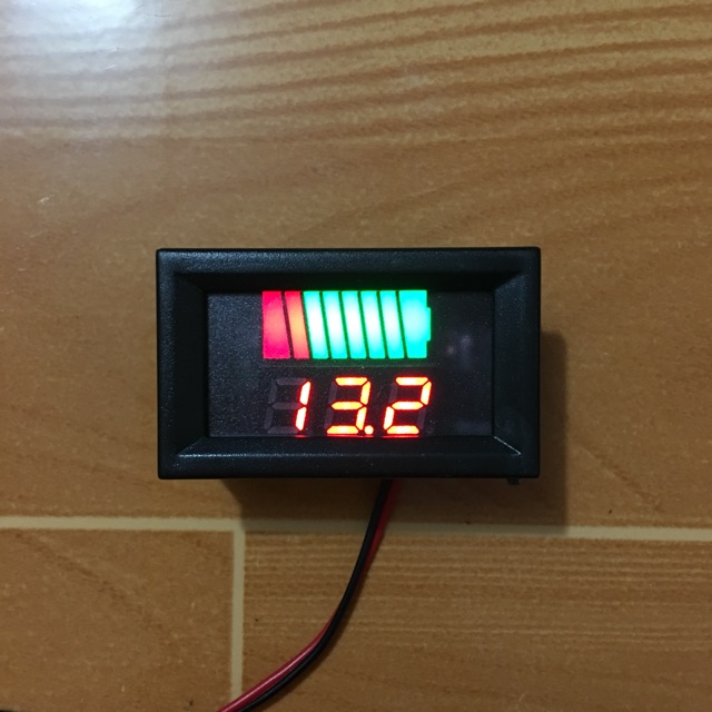 Vôn kế đo điện áp ắc quy 12V hiển thị dung lượng pin bằng màn hình led volt kế 0.56 inch