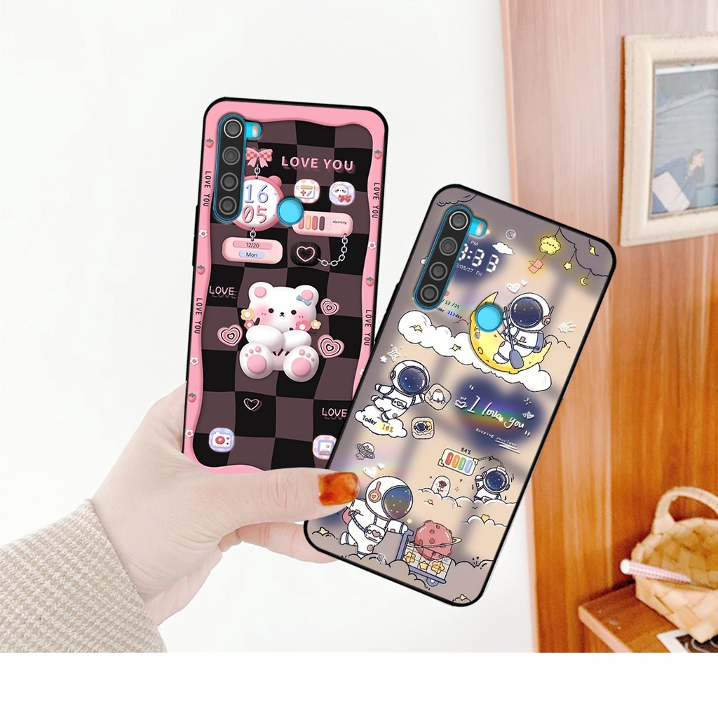 Ốp lưng Xiaomi Redmi Note 8 / Note 8 Pro hình gấu, vũ trụ ngân hà chibi. ốp chống sốc bền đẹp