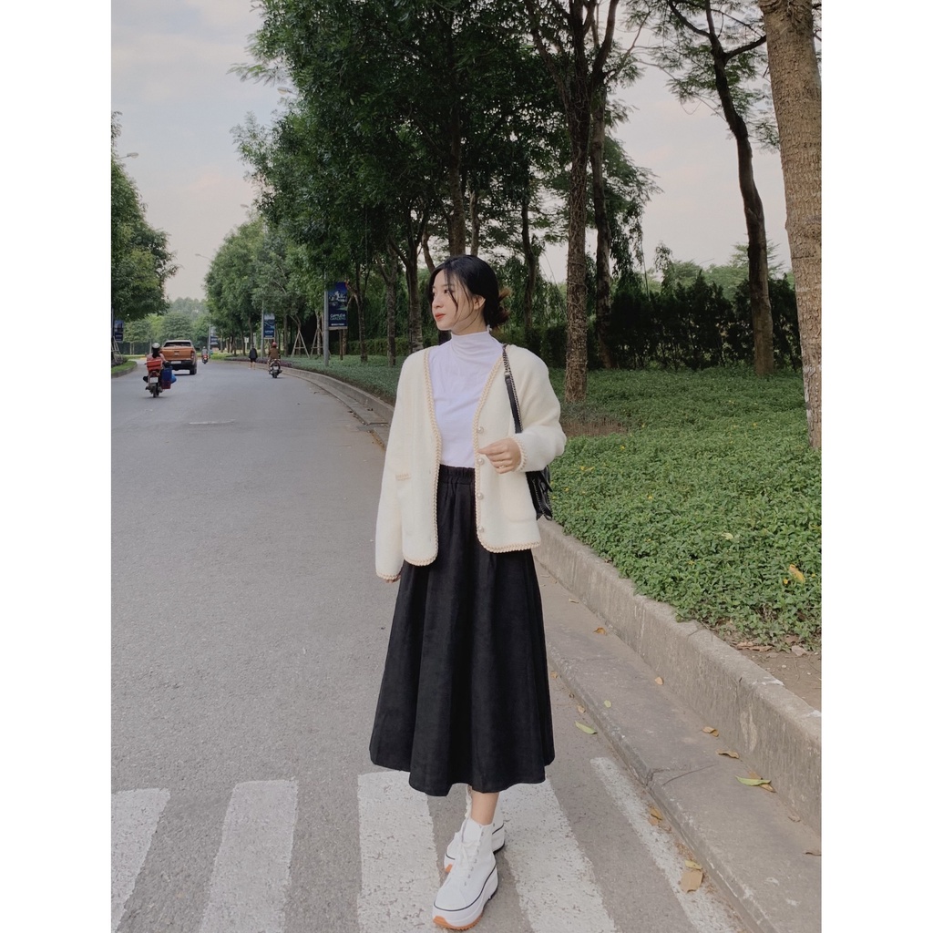 Áo khoác dạ lông viền đan cúc ngọc A1985 SUSTORE | BigBuy360 - bigbuy360.vn