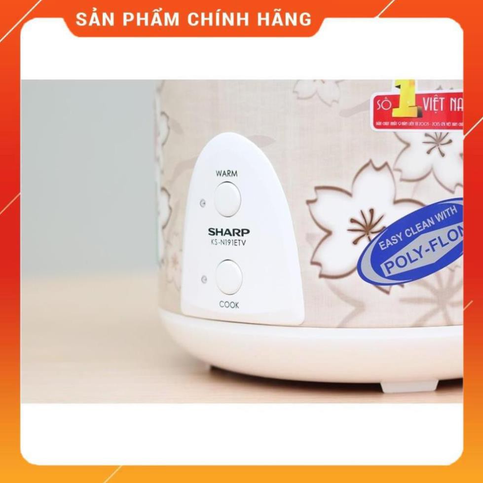 [Hỏa tốc 1 giờ]  [FREESHIP] Nồi cơm điện Sharp 1.8 lít KS-N191ETV-SB 1.8L - Hàng chính hãng, BH 12 tháng Huy Anh