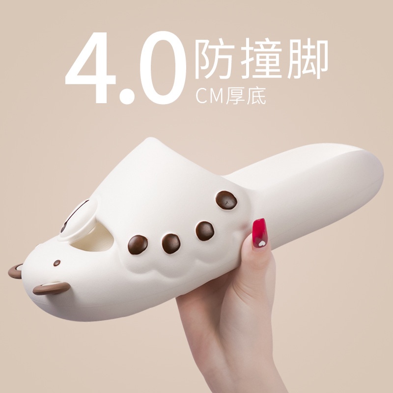 Dép Sandal Bít Mũi Đế Dày Chống Trượt Thời Trang Mùa Hè Dễ Thương Dành Cho Bạn Nữ Mang Trong Nhà / Ngoài Trời