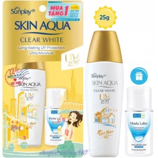 Sữa Chống Nắng 25G Sunplay Skin Aqua Clear White SPF50+, PA++++ Dưỡng Trắng  & Làm Mịn Da, Chính Hãng vov567 Cung Cấp.