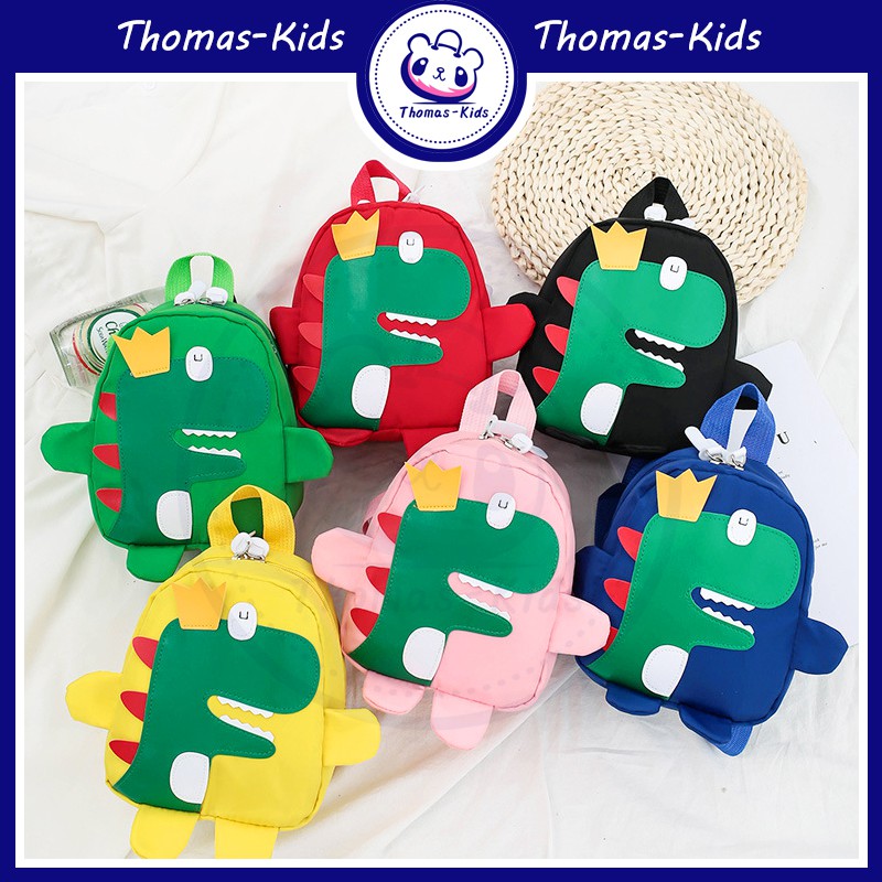 [THOMAS KIDS] Trẻ em 1-4 tuổi Mẫu giáo Beg Trẻ em Túi đi học Thời trang Khủng long nhỏ Dễ thương Cậu bé Cô gái Bé gái Ba lô