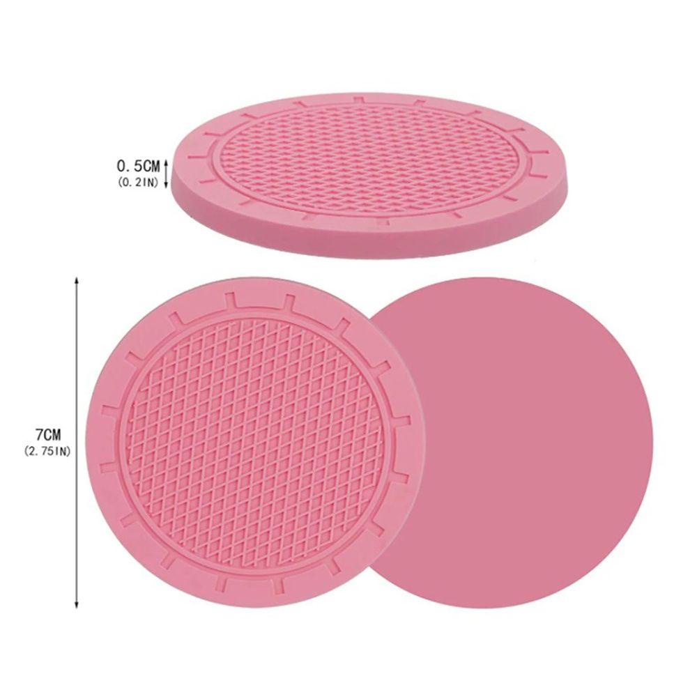 Set 4 Miếng Lót Cốc Chống Trượt 7cm Trang Trí Nội Thất Xe Hơi