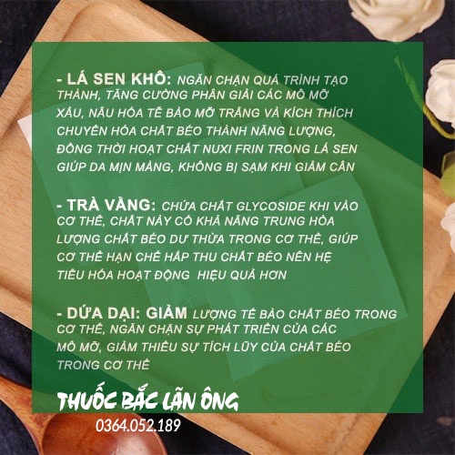 Trà giảm cân dưỡng nhan hỗ trợ detox, thải độc, đốt cháy mỡ thừa an toàn hiệu quả - Thuốc Bắc Lãn Ông