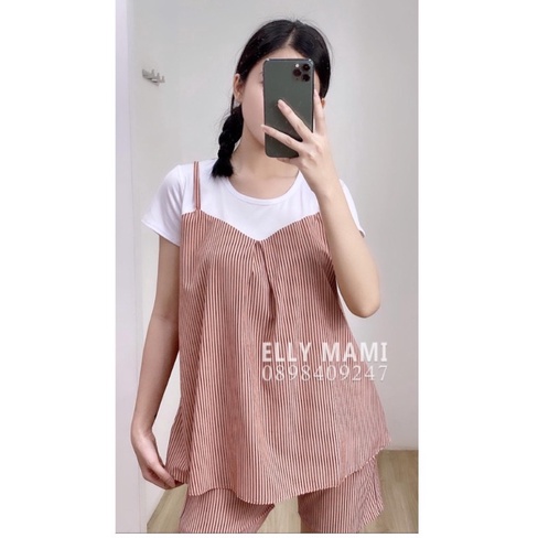 bộ đồ mặc bầu và sau sinh mới 2021