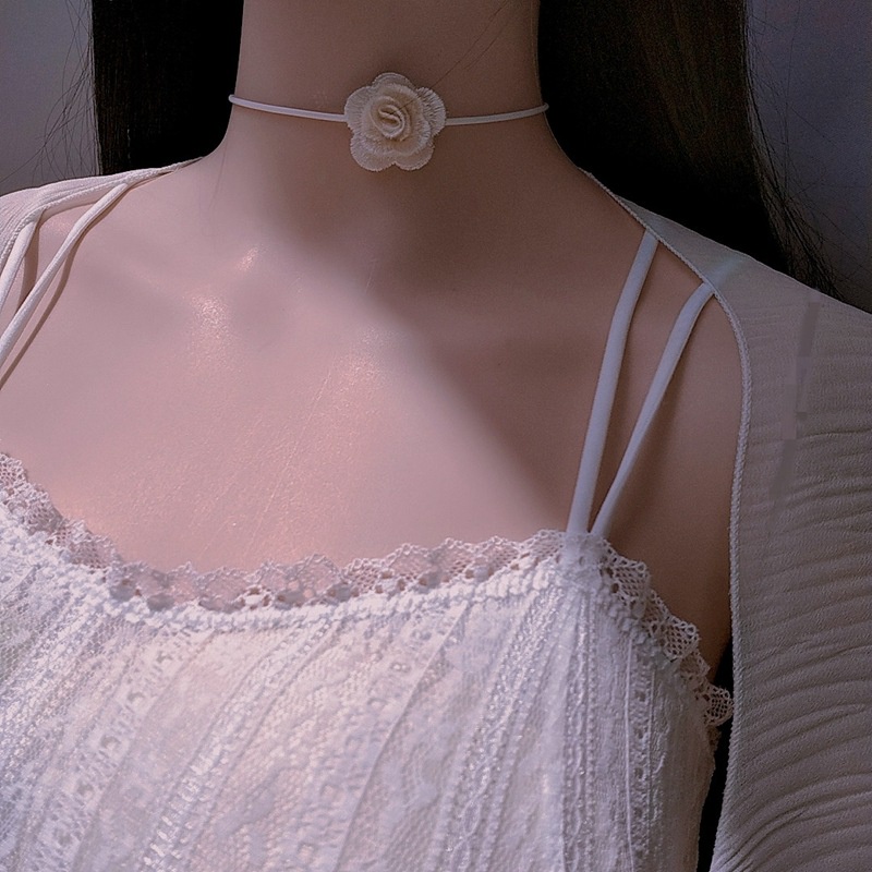 Vòng Cổ Choker Hình Hoa Hồng Thời Trang Hàn Quốc