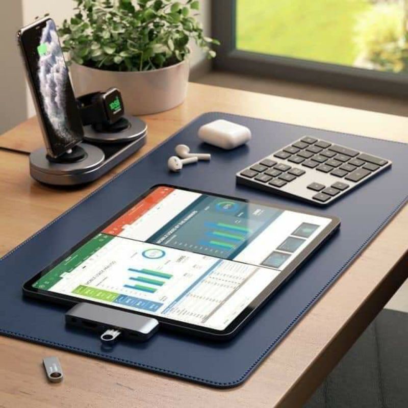 Deskpad - Lót chuột mouse pad tấm lót bàn chất liệu bằng da - Nhiều màu - Nhiều kích thước - AUG Camera &amp; Decor Hà Nội