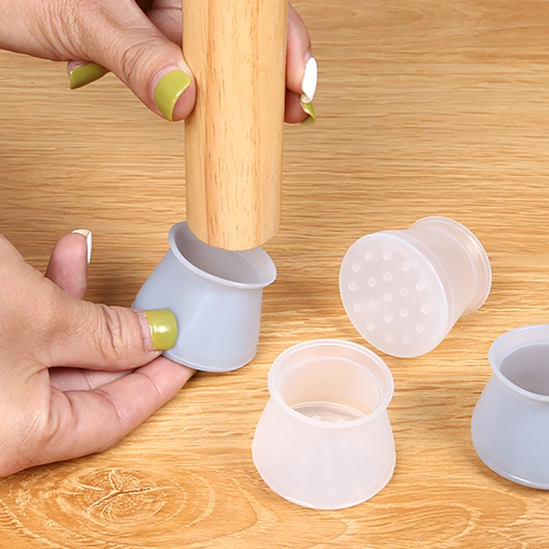 Set 4 Miếng Lót Chân Bàn Ghế Bằng Silicon Chống Trượt