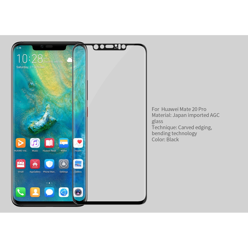 Kính cường lực Full màn hình Nillkin 3D CP+ Max Huawei Mate 20 Pro - Huco Việt Nam