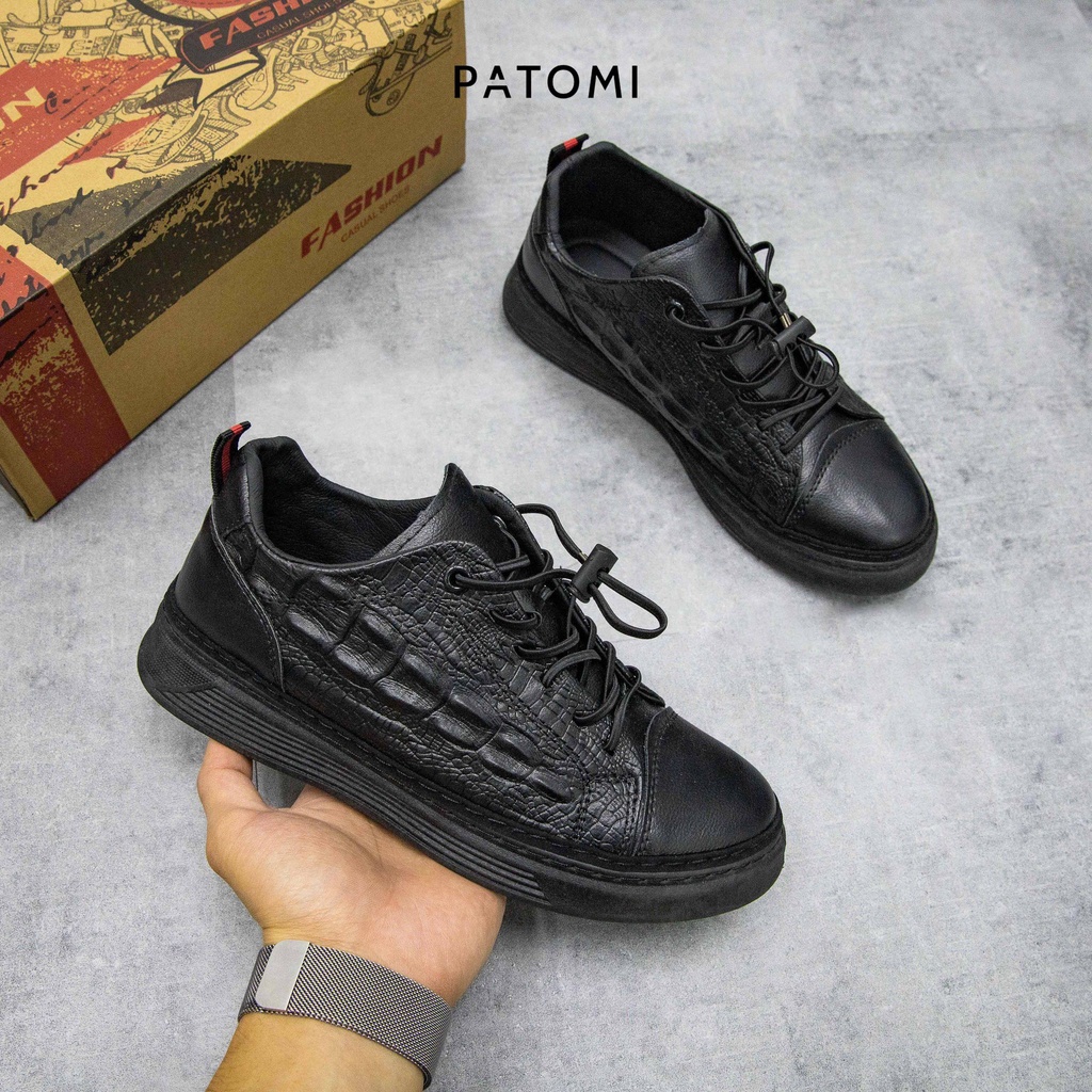 Giày thể thao nam da cá sấu cao cấp chính hãng PATOMI, giày sneaker nam phong cách công sở cho nam-G324 | BigBuy360 - bigbuy360.vn