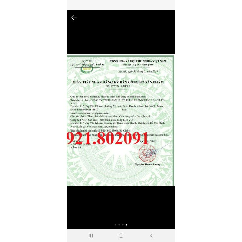 Eucaphor_ Viên uống hỗ trợ giảm ho.Hộp 40 viên nang mềm