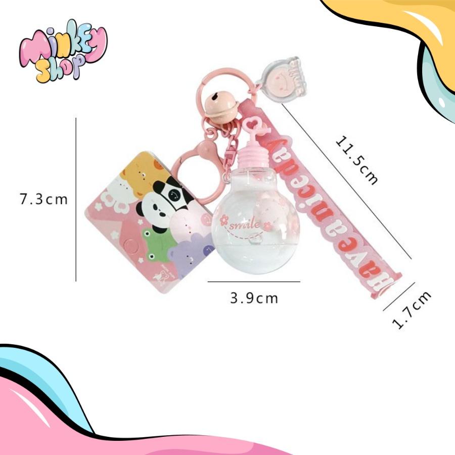 Móc Khoá Bóng Đèn Đáng Yêu Dễ Thương Nhiều Mẫu Cute Phụ Kiện Túi Xách, Balo, Oto, Cặp Xách 02MKBD -Minkey