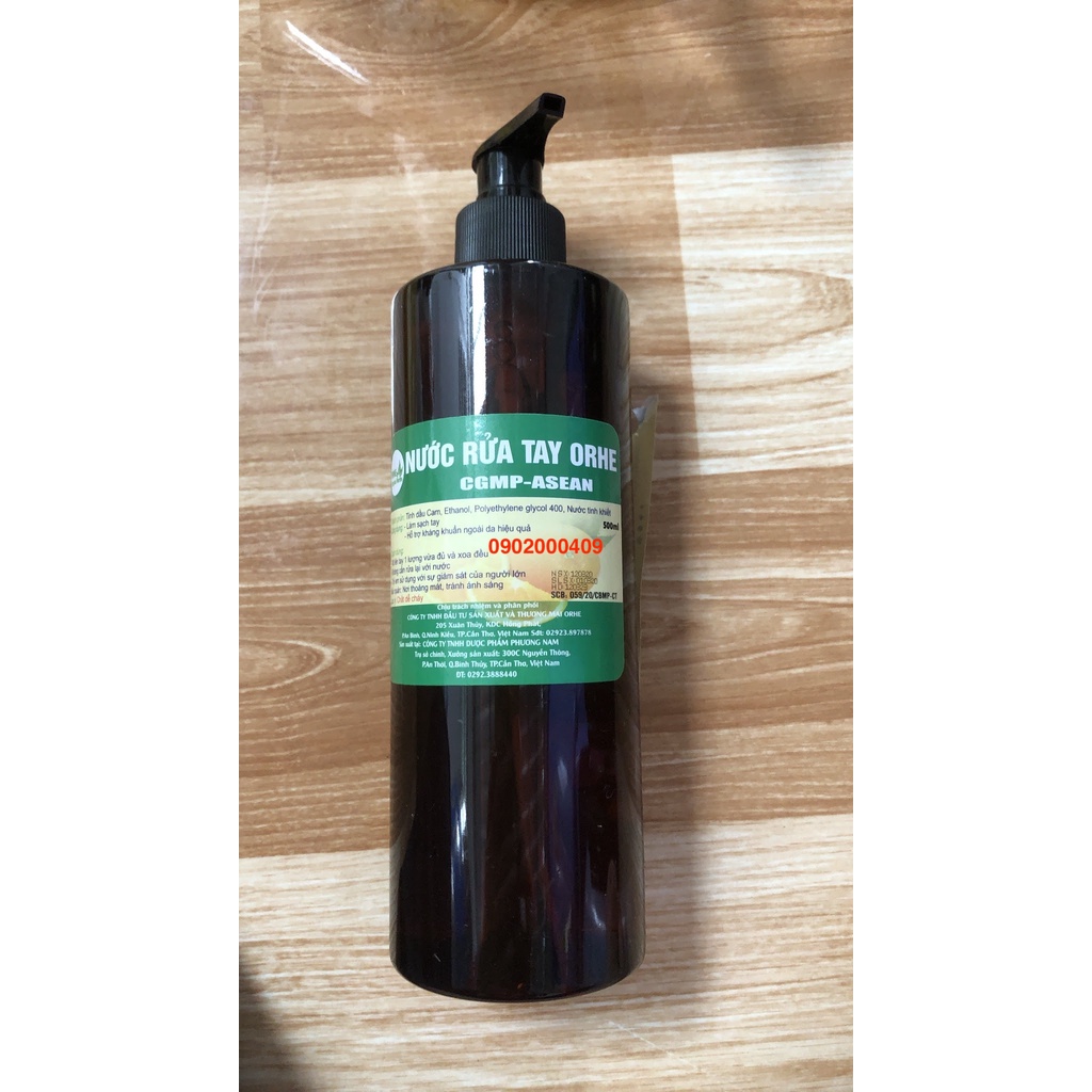 Nước Rửa tay ORHE 500 mL  (đảm bảo đủ nồng độ cồn 70% sát khuẩn)