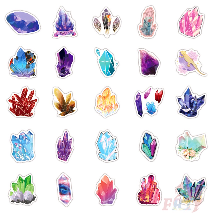 100Pcs/Set ❉ Shining Rock Crystal Series A Stickers ❉ DIY Fashion Luggage Laptop Skateboard Doodle Stickers