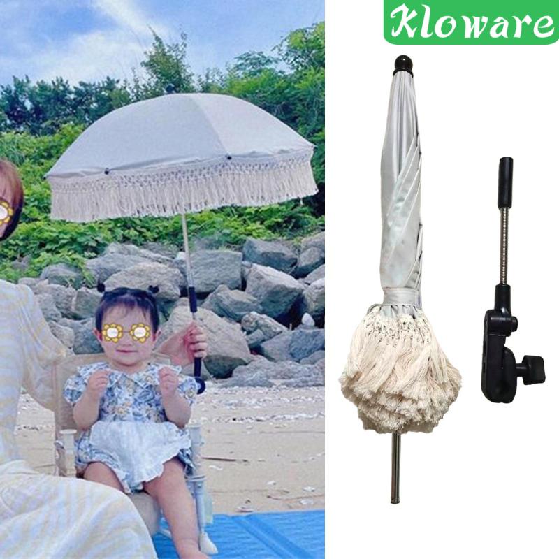 Dù Che Mưa Nắng Có Kẹp Gắn Xe Đẩy Em Bé