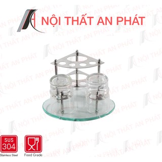 Kệ góc bàn chải inox 304 - kệ ly bàn chải .kệ kem đánh răng kèm 2 ly thái lan