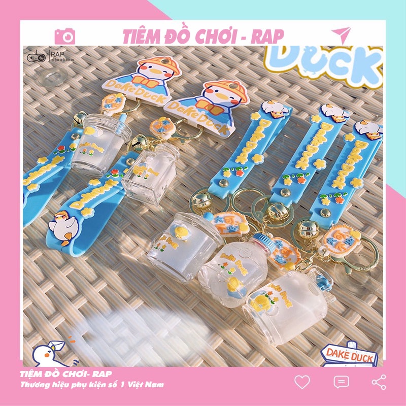 Móc khóa Vịt bình sữa Dake Duck độc đáo quà tặng bạn bè người thân, trang trí, móc túi xách móc balo trang trí - Ráp